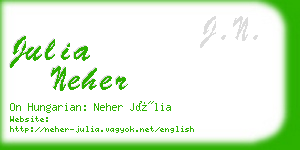 julia neher business card